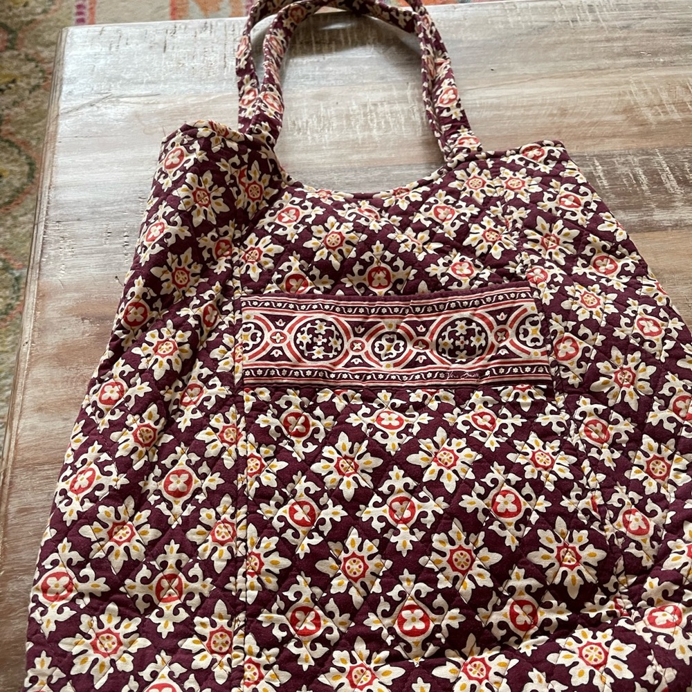 Vera Bradley Tote Maroon Medallion Handbag